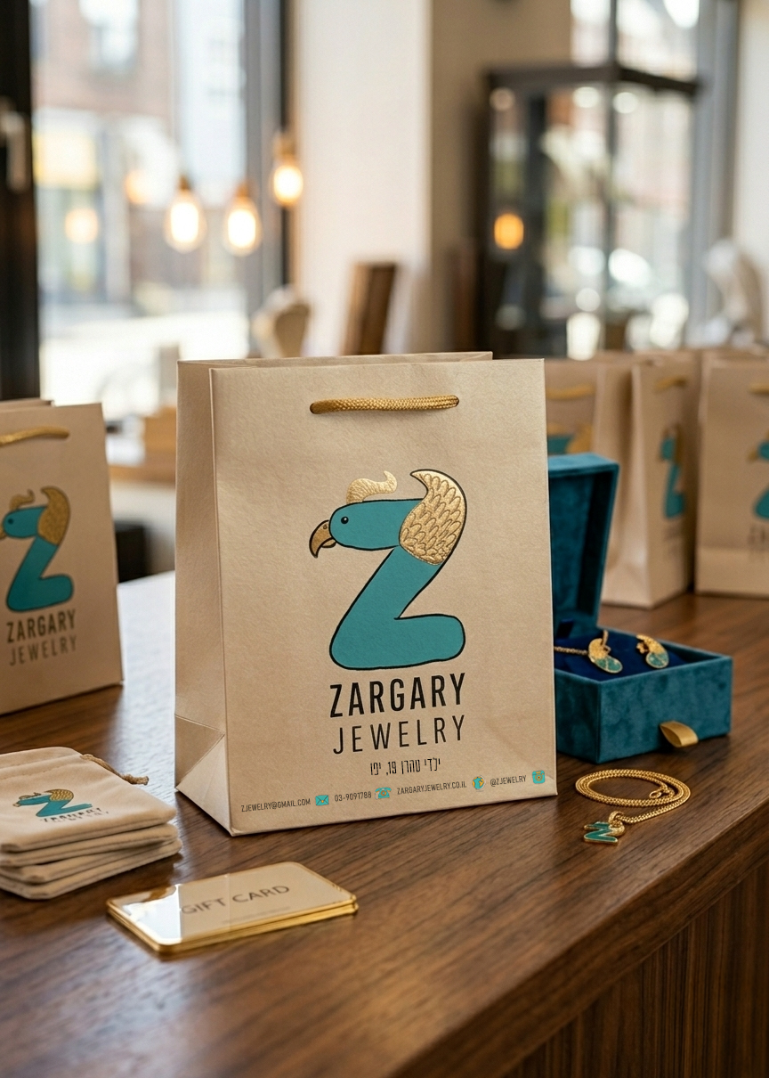 שקית קנייה ממותגת של Zargary Jewelry