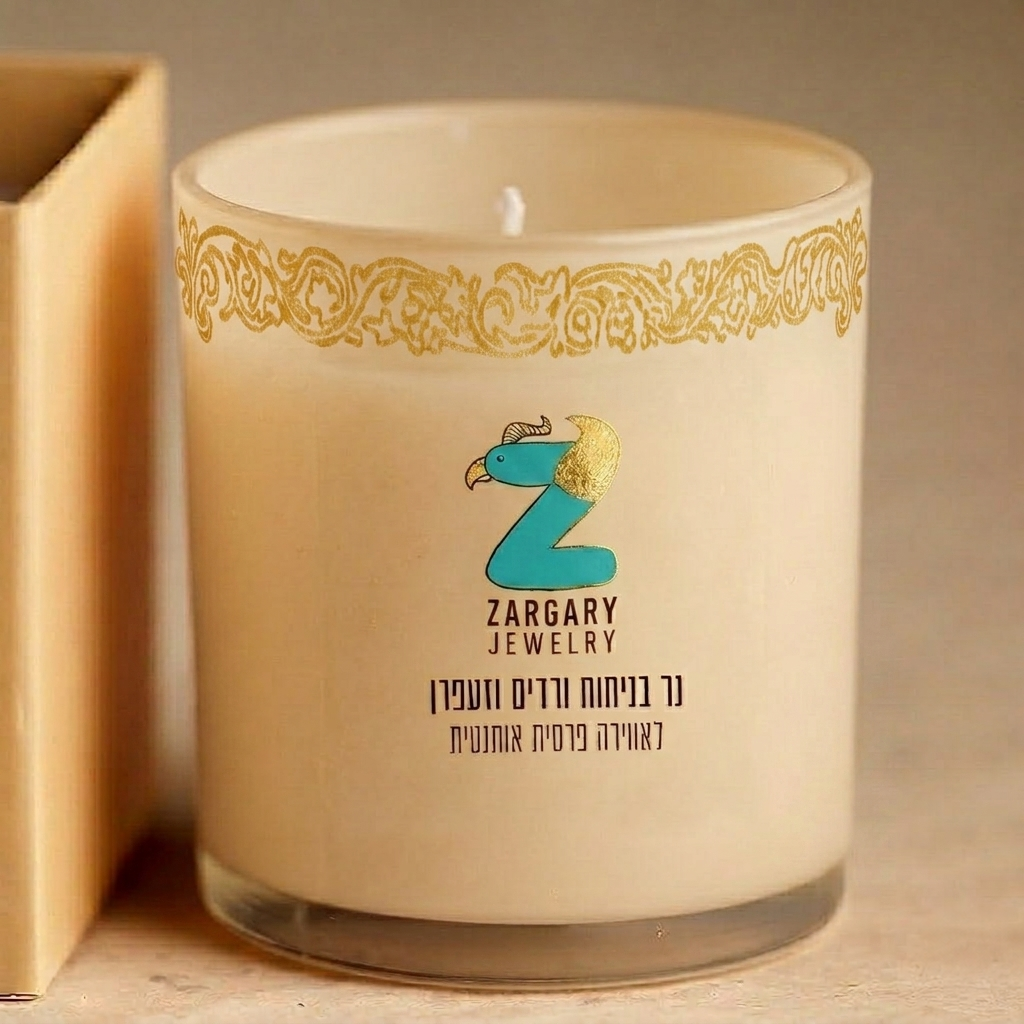 נר ממותג של Zargary Jewelry